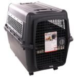 ცხოველის გადასაყვანი კონტეინერი მუქი ნაცრისფერი ზომა: XL 60x92x69სმ / Transport cage lanta grey XL 60x92x69cm