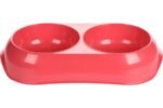 საკვებისა და სასმელის თასი კომბო მუკ ოვალური მარჯნისფერი წითელი 2x200მლ / Feeding and drinking bowl Combo Muk Oval Coral red 2x200ml - Image 2