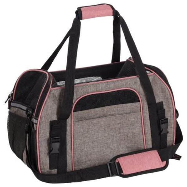 სამგზავრო ჩანთა ლეკვებისთვის 48x25x33სმ / Carrying bag puppy Xandor Taupe 48x25x33cm
