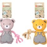 ლეკვის სათამაშო ბრითი დათვი თოკებით 44x37,5x29სმ / Toy Puppy Britty Bear with rope TAUPE/OCHRE 44x37,5x29,SCM