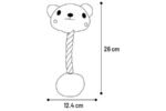 ლეკვის სათამაშო დათვი&ვერძი 12,5x5,5x10სმ / Toy Puppy Zoda Bear&Ram with ball with rope Grey/Pink 12,5x5,5x10,SCM - Image 3