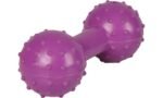 ძაღლის სათამაშო რეზინის ჰანტელი ზარით 12სმ / Dog Toy Rula Dumbbell Multiple colours 12cm - Image 2