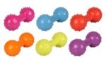 ძაღლის სათამაშო რეზინის ჰანტელი ზარით 12სმ / Dog Toy Rula Dumbbell Multiple colours 12cm