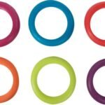 ძაღლის სათამაშო რეზინის რგოლი - ვარდისფერი/ლურჯი/წითელი/ნარინჯისფერი/ყვითელი/იისფერი - 15 სმ /Flamingo Dog Toy Rubber Ring - Pink/Blue/Red/Orange/Yellow/Purple - 15 cm