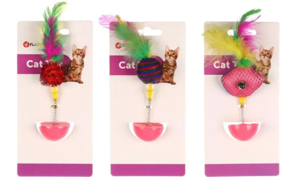 კატის სათამაშო პოეკი ვობლერი სხვადასხვა ფერებში 16სმ / Cat Toy Poeky Wobbler Multiple colours 16cm - ZooLife.ge