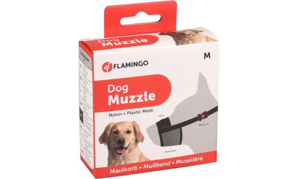 ძაღლის ნეილონის ალიკაპი ზომა M კისერი 40-67სმ / ცხვირი 24-30სმ / Muzzle teddie mesh black L neck 40-67 cm / nose 24-30.5cm - ZooLife.ge