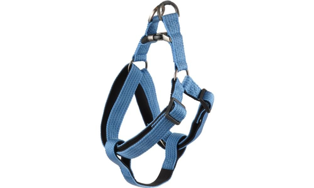 ძაღლის სამკერდე აღკაზმულობა ცისფერი M 35-60სმ 20მმ / Harness step&go Jannu Blue M 35-60cm 20mm - ZooLife.ge