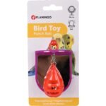 თუთიყუშის სათამაშო ბურთი ზარით 8x6x9,5სმ / BT Hercules punch ball red 8x6x9,5cm