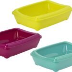 კატის ტუალეტი ყვითელი/წითელი/ფირუზისფერი 38x50x14 სმ / Cat toilet nesta Hawai M 38x50x14cm