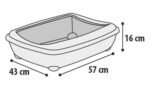 კატის ტუალეტი ზომა  L 43x57x16 სმ / Litter tray Nesta Classic multiple colours L 43x57x16cm - Image 7