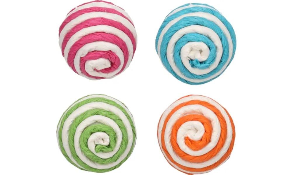 სათამაშო კატებისთვის ფერადი ბურთი 4სმ / CT Fay ball  ass Display 4cm - ZooLife.ge