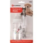 საკვები ბოთლი ლეკვები&კნუტები 140მლ / Feeding set Akela White 140ml