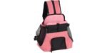 ცხოველების გადასაყვანი (კენგურუ) ჩანთა ვარდისფერი 29x23x38სმ / Sling carrier puppy xanty pink 29x23x38cm