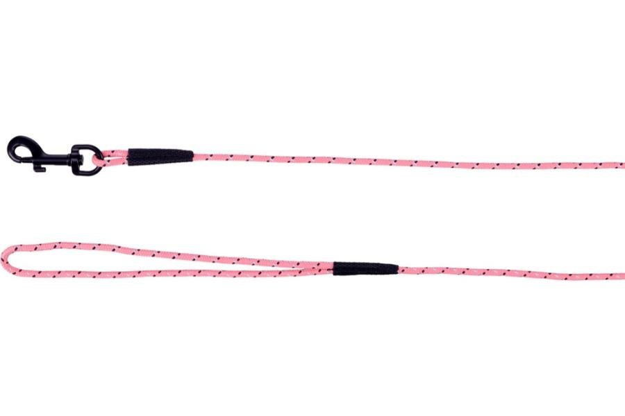 ძაღლის საწვრთნელი საბელი ვარდისფერი - 5მ/4მმ / Dog Training and tracking leash Puppy Dolly Pink 5m 4mm - ZooLife.ge