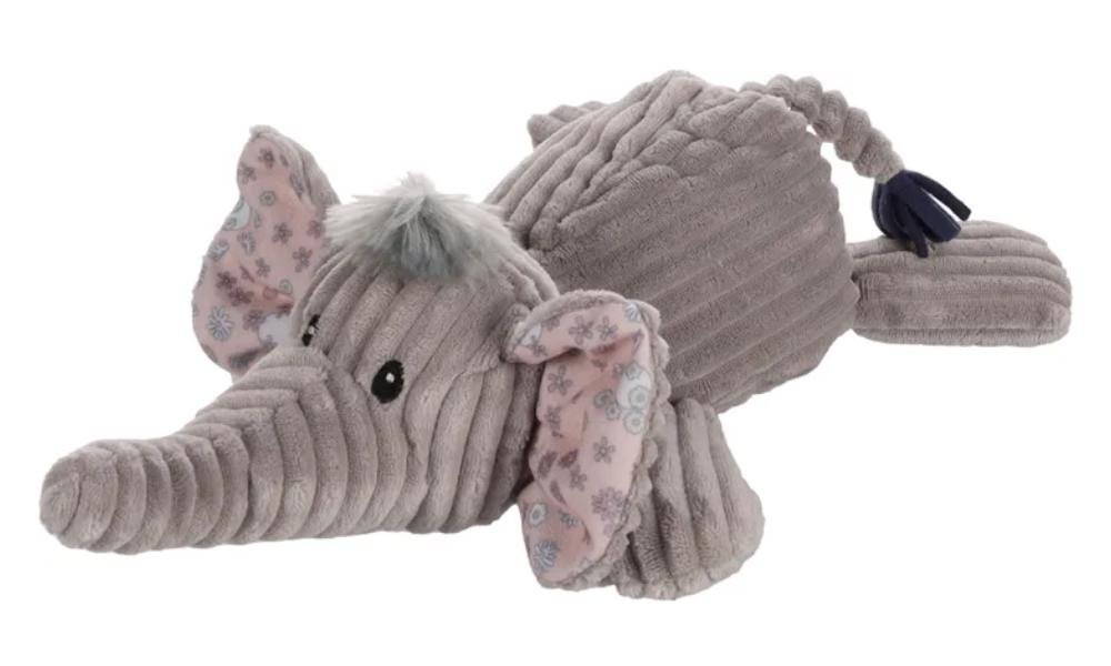ძაღლის რბილი სათამაშო სპილო ფანტო - ნაცრისფერი 23x36x10სმ / Dog Toy Fanto Elephant Grey 23x36x10cm - ZooLife.ge
