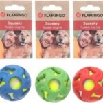 ძაღლის სათამაშო ბურთი ლურჯი/მწვანე/წითელი 6,3სმ /DT padda rubber ball assortiment red/blue/green 6,3CM