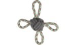 ძაღლის სათამაშო  ნაქსოვი თოკი+ ბურთი 25სმ / Dog Toy Riva Tug rope & Knotted ball Green 25cm - Image 2