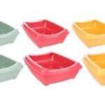 კატის ტუალეტი 31x43x13სმ მწვანე/ვარდისფერი/სტაფილოსფერი / CAT LITTER TRAY PALMA EXOTI MULTIPLE COLOURS 31x43x13CM