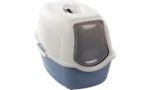 კატის დახურული ტუალეტი ლურჯი/თეთრი L / Cat toilet Lexie Blue/white L - Image 2
