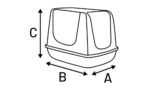 კატის დახურული ტუალეტი ლურჯი/თეთრი L / Cat toilet Lexie Blue/white L - Image 3