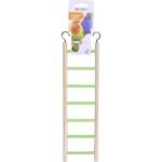 ხის კიბე ფრინველებისთვის S-8x32,5სმ Ø7მმ / Wooden ladder colori S 8x32,5cm Ø7mm