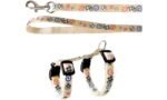 კნუტის სამკერდე+საბელი თეთრი 20-35სმ 10მმ / Kitten Harness with leash Kitten Topo White 20-35cm 10mm - Image 2