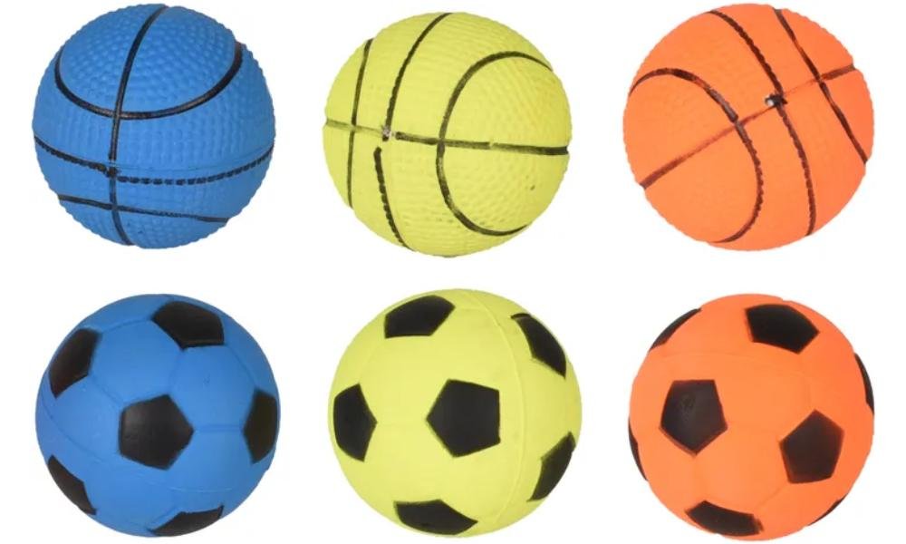 ძაღლის სათამაშო ფერადი ბურთები ∅ 6 სმ / Dog Toy Francis Basketball Multiple colours ∅ 6cm - ZooLife.ge