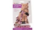 CAT HARNESS FLOWER PINK 20-35cm 10mm