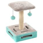 კატის სათამაშო-საფხაჭნი 28x28x39 სმ / Scratching tree cya 1 turquoise/grey 28x28x39cm