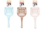 CAT LITTER SCOOP HANKY BLUE/TAUPE/BEIGE 13x28x5,5CM ASSORTMENT