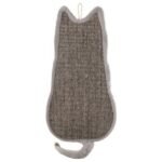 კატის სათამაშო-საფხაჭნი კატის ფორმის 34x3,5x90სმ / Scratching board greta grey cat silhouette 34x3,5x90cm