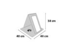 კატის საფხაჭნი 40x40x38 სმ / Scratching board greta grey triangle 40x40x38cm - Image 3