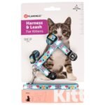 KITTEN HARNESS + LEASH ARWEN PRINT MOUSE 15-25CM 10MM