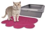 ხალიჩა კატის ტუალეტისთვის - ვარდისფერი 30x40სმ / Litter tray mat for cats pitou fuchsia 30x40cm - Image 2