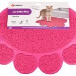ხალიჩა კატის ტუალეტისთვის - ვარდისფერი 30x40სმ / Litter tray mat for cats pitou fuchsia 30x40cm