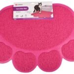 კატის ტუალეტის ხალიჩა ვარდისფერი 45x60სმ / Litter trayy mat for cats pitou fuchsia 45x60cm