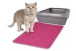 კატის ტუალეტის ხალიჩა ვარდისფერი 35x48სმ / Litter tray mat for cats rosie fuchsia 35x48cm - Image 3