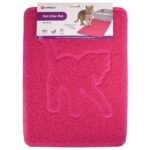 კატის ტუალეტის ხალიჩა ვარდისფერი 35x48სმ / Litter tray mat for cats rosie fuchsia 35x48cm