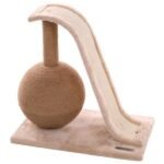 კატის სათამაშო-საფხაჭნი ბურთით 50,5x30x48სმ/ Scratching tree rina beige 50,5x30x48cm