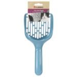 ნიჩაბი კატის ტუალეტიდან ნარჩენების მოსაშორებლად ლურჯი 26,5x12,5x7სმ/ Cat litter scoop manu blue 26,5x12,5x7cm