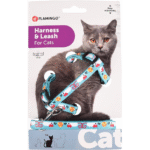 CAT HARNESS + LEASH ARWEN PRINT MOUSE 20-35CM 10MM