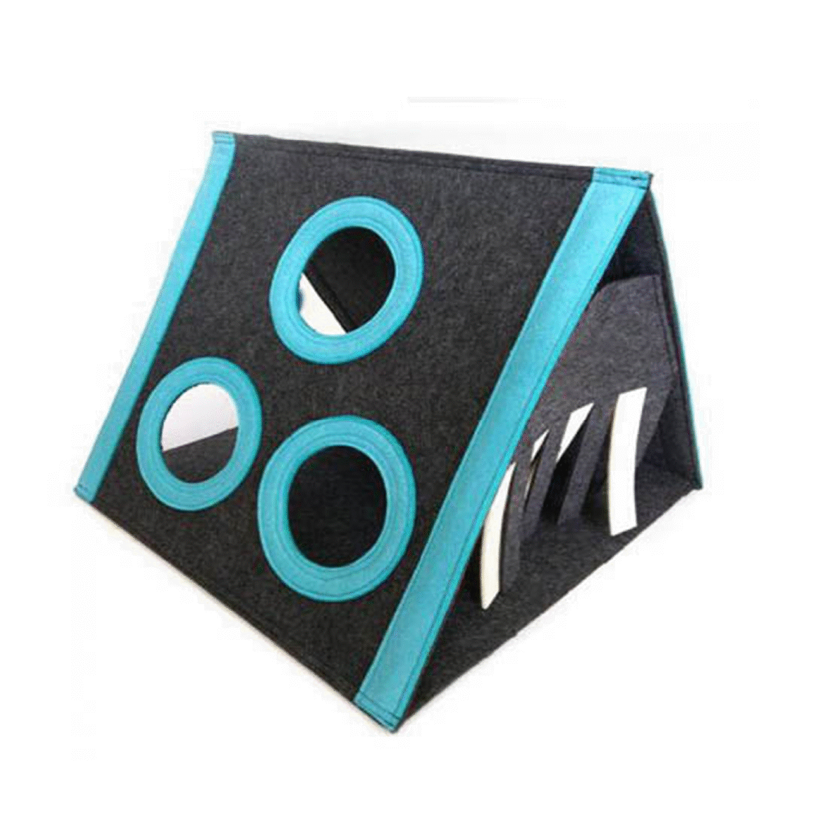 CAT TENT L.BLUE 42X41X36CM კატის კარავი ღია ცისფერი - Image 1