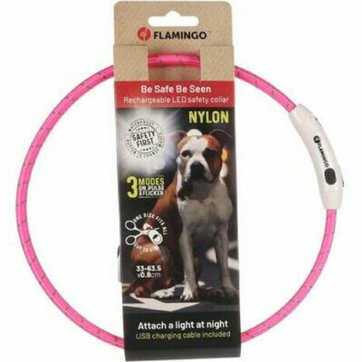 COLLAR LED LEORA GREEN 33-63,5CM 8MM - Image 1
