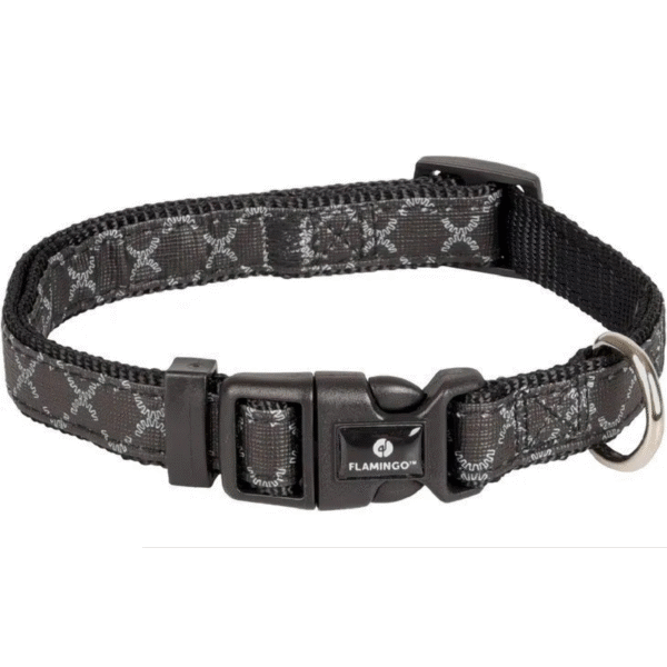 COLLAR ODIN BLACK M 40-55CM 20MM