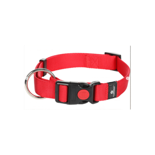 COLLAR ZIGGI RED L 45-65CM 25MM