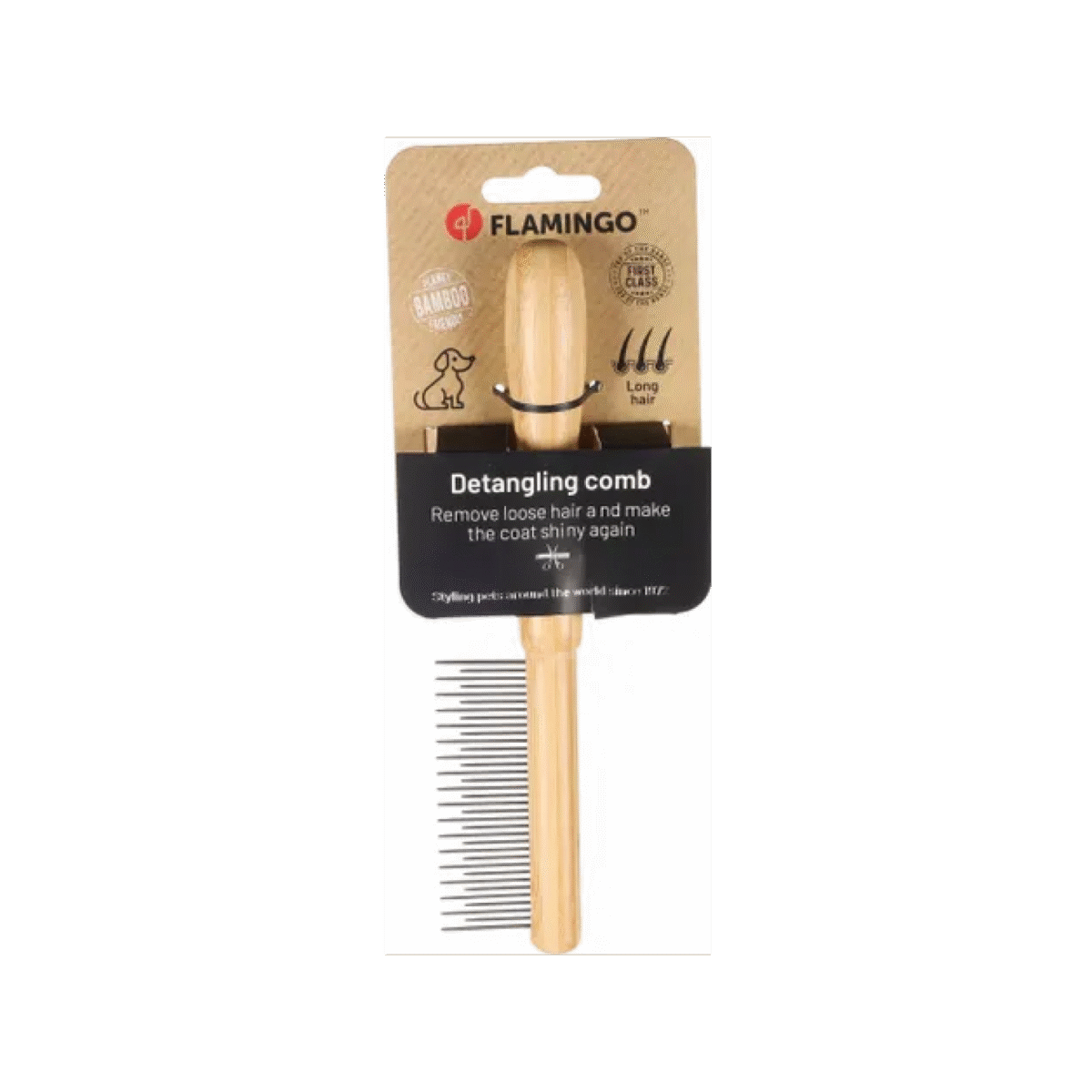 COMB SHORT/LONG WITH HANDLE BABU სავარცხელი მბრუნავი მოკლე/გრძელი - Image 1