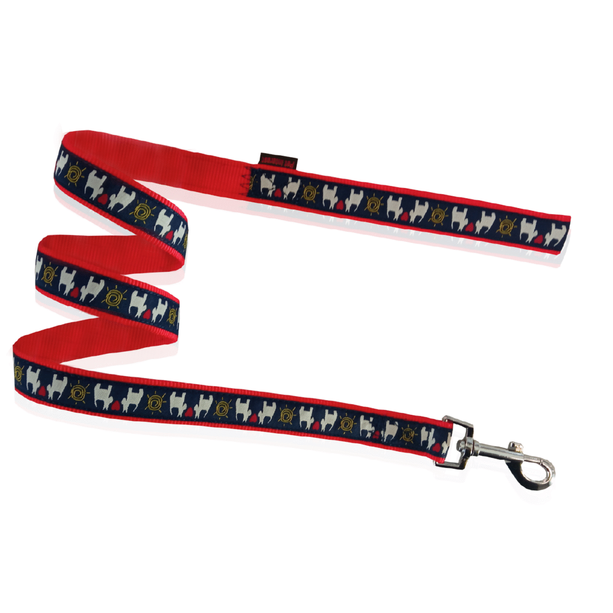 DOG LEASH DOGS IN LOVE NAVY M    2 X 120CM - Image 1