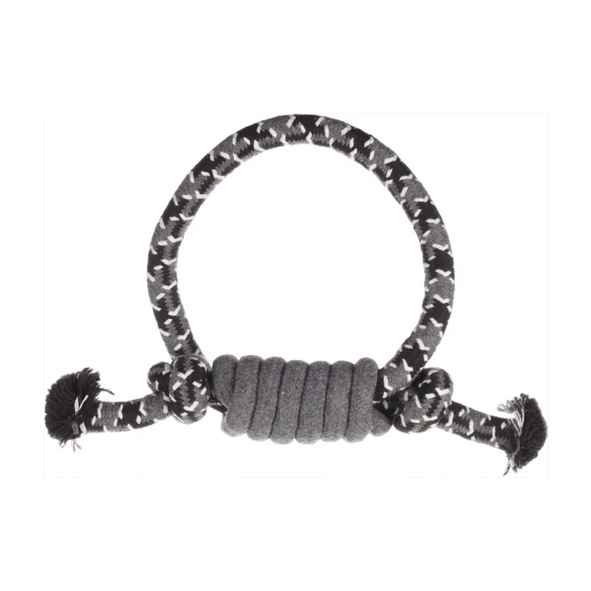 DT COTTON REVI PULL ROPE RING GREY 23CM სათამაშო თოკი მწვანე - Image 1