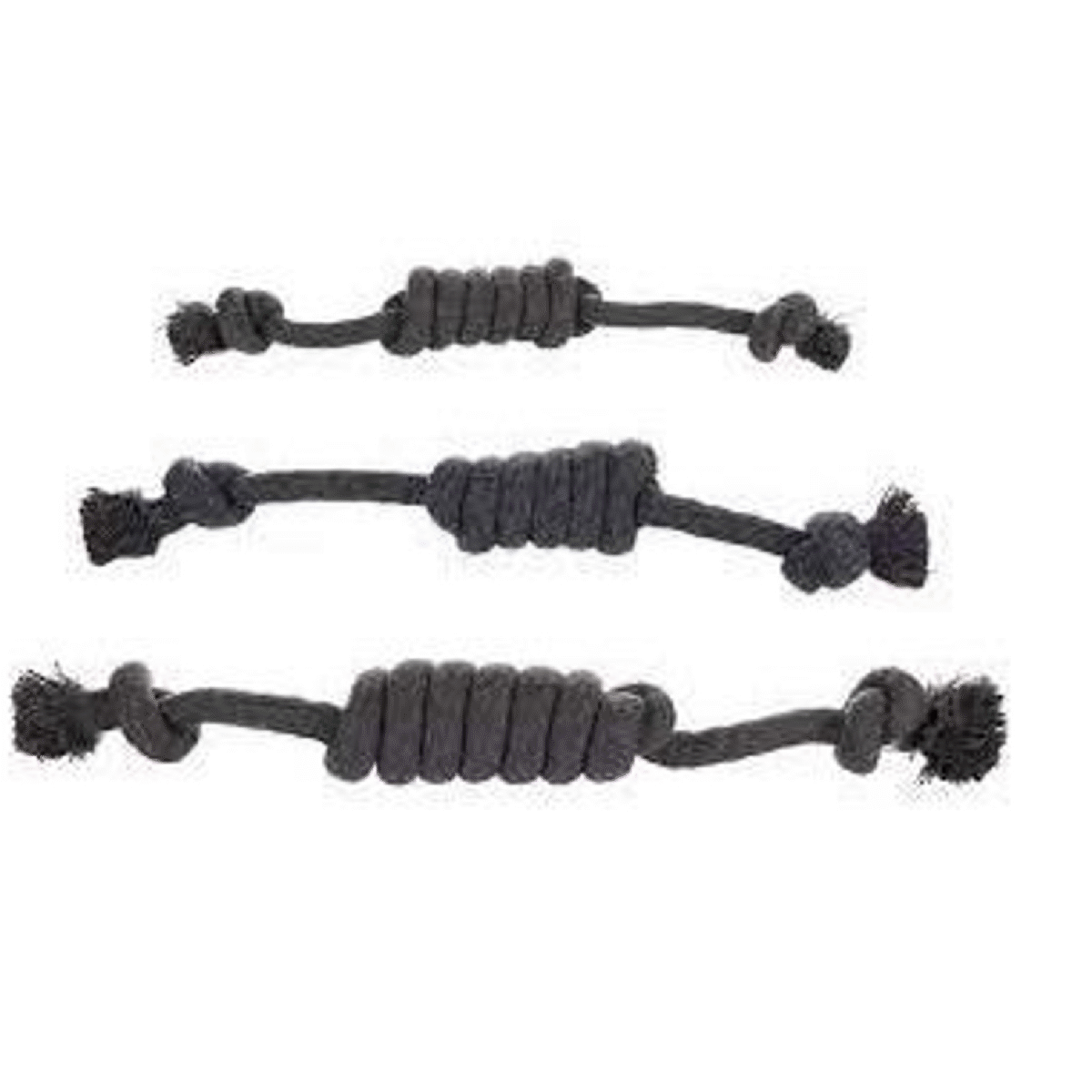 DT COTTON RINGO PULL ROPE 2 KNOTS/TWIST GREY 30CM/12MM - Image 1
