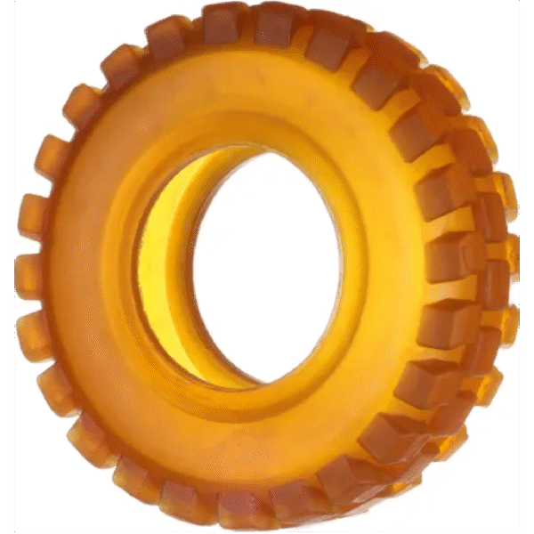 DT RUBBER RUBBA TYRE BROWN 15x15x5CM